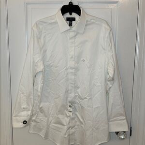 Alfani White‎ Dress Shirt size L NWT Soiled